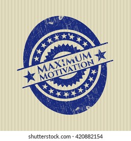 Maximum Motivation grunge stamp