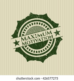 Maximum Motivation grunge style stamp