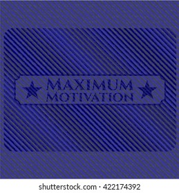 Motivación máxima con textura jean