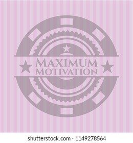 Maximum Motivation realistic pink emblem