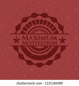 Maximum Motivation realistic red emblem