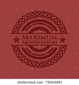Maximum Motivation red emblem. Vintage.