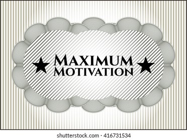 Maximum Motivation retro style card or poster