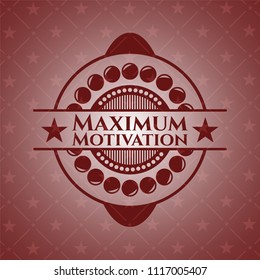 Maximum Motivation retro style red emblem
