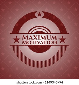 Maximum Motivation retro style red emblem
