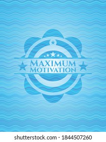 Insignia de concepto de agua de máxima motivación. Ilustración vectorial. Detallado. 