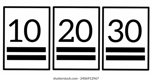 Maximum number piles icon isolated on white