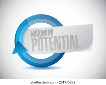 maximum potential cycle sign concept illustration design over white