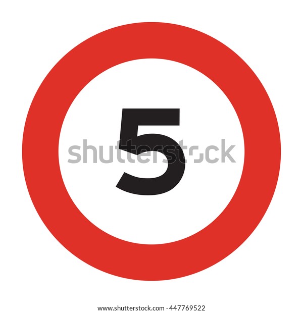 Maximum Speed 5 Kmh Speed Limit Stock Vector (Royalty Free) 447769522
