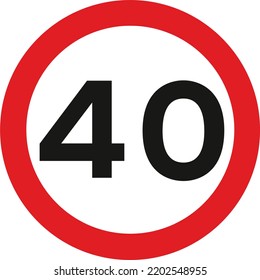 Maximum speed, The Highway Code Traffic Sign, Signs giving orders, Signs with red circles are mostly prohibitive. Plates below signs qualify their message.