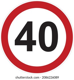 Maximum speed limit, Gallery of All Prohibitory Signs, Road signs in China