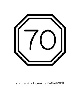 maximum speed limit icon vector design in trendy style