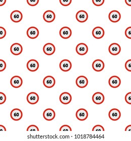Maximum speed limit pattern seamless in flat style for any design