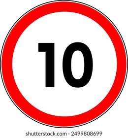 Maximum Speed Limit Sign 10