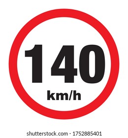 Maximum Speed Limit Sign 40 Kmh Stock Vector (Royalty Free) 1706888434