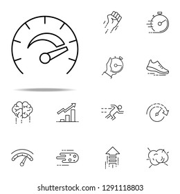 Maximum Speedometer Indicators Icon. Speed Icons Universal Set For Web And Mobile