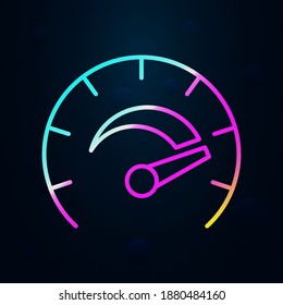 Maximum speedometer indicators nolan icon. Simple thin line, outline vector of speed icons for ui and ux, website or mobile application