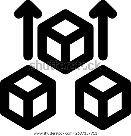 Maximum Stock, Maximum Inventory, Maximal Stock Outline Icon