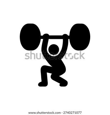 Maximum Strength Lift Effort Icon Isolated On White Background