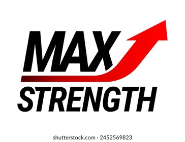 Maximum strength vector logo icon badge
