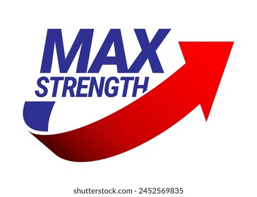 Maximum strength vector logo icon badge