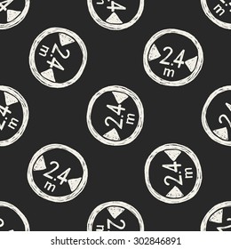 Maximum vehicle length doodle seamless pattern background