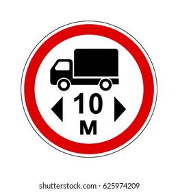 Maximum vehicle length sign