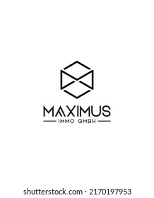 plantilla de logotipo de vectores creativos abstractos Maximus Immo 