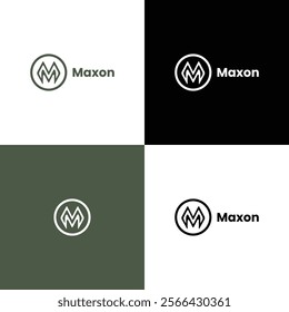 "Maxon - A Modern and Minimalistic Logo Design Featuring a Bold Circular Lettermark, Ideal for Creative Branding, Corporate Identities, and Professional Business Solutions"

