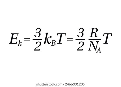 Maxwell-Boltzmann Distribution Formula  on the white background. Education. Science. School. Formula. Vector illustration.