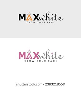 Maxwhite logo. Beuty Product Logo Design