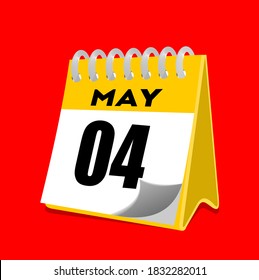 May 04 calendar date vector.