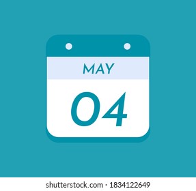 May 04 Single Day Calendar, 04 May