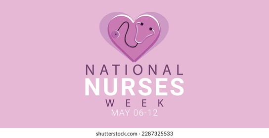 May 06 to 12 is National Nurses week. Template for background, banner, card, poster.