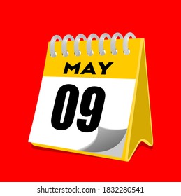 May 09 calendar date vector.