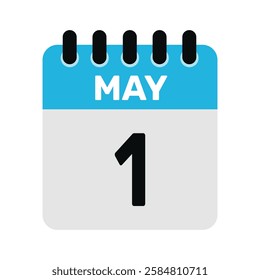 may 1 calendar icon reminder Vector page month design Illustration