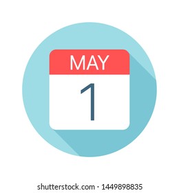 May 1 - Calendar Icon - Vector Illustration