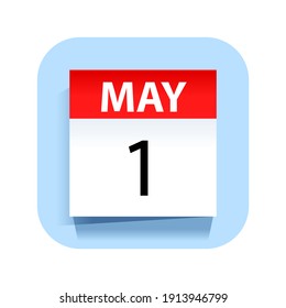 May 1. Calendar Icon. Vector Illustration.