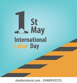 May 1 international labor day celebration vector design minimalist theme