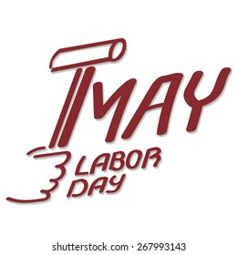 May 1 Labor Day logo symbol of spring hammer holiday weekend