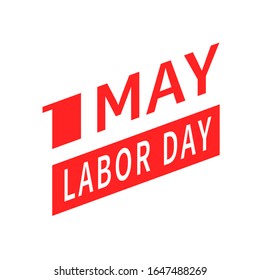 May 1 Labor Day. Vector logo symbol of spring holiday weekend. Vector illustration
