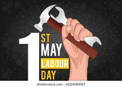 May 1 Worker Labour Day Vector Art with Unity and Strength