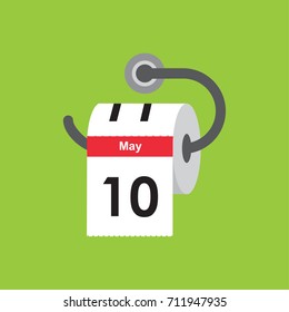 May 10. Calendar icon. Flat design. Vector illustration