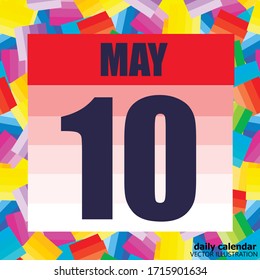 May 10 icon. For planning important day. Banner for holidays and special days. Tenth may vector illustration.