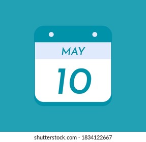 May 10 Single Day Calendar, 10 May