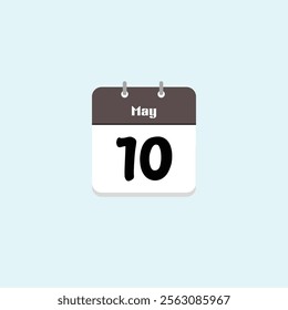 May 10th: Calendar Date Illustration