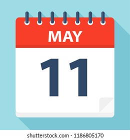 May 11 - Calendar Icon - Vector Illustration