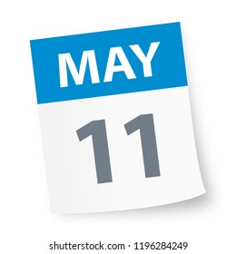 May 11 - Calendar Icon - Vector Illustration