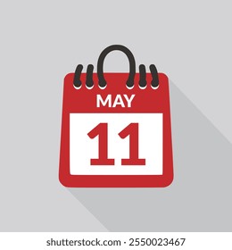 May 11 Calendar icon vector illustration.