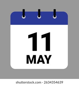 May 11 - Daily Calendar Icon - White Background